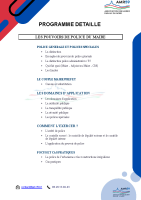 Programme détaillé Pouvoirs de Police du Maire